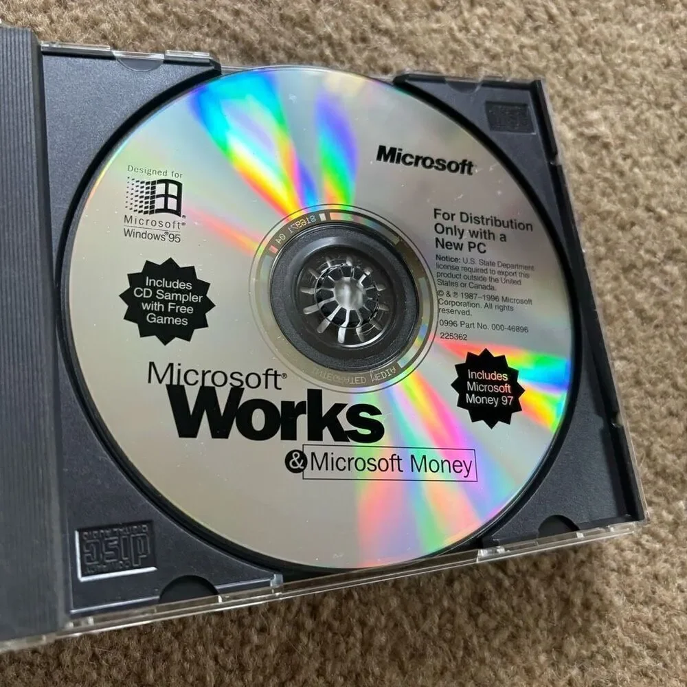 Microsoft Works & Microsoft Money Designed For Windows 95 *No Code*